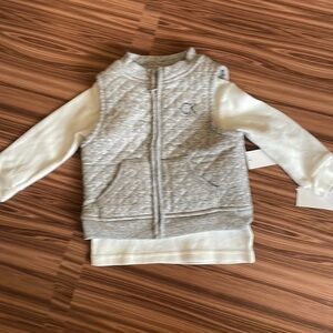 CALVIN Klein Top and Quilted Vest Size 12M